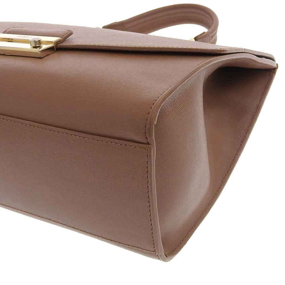FURLA Julia M Top Handle 2WAY Bag Handbag One Shoulder Leather Brown F6801 - Picture 4 of 10